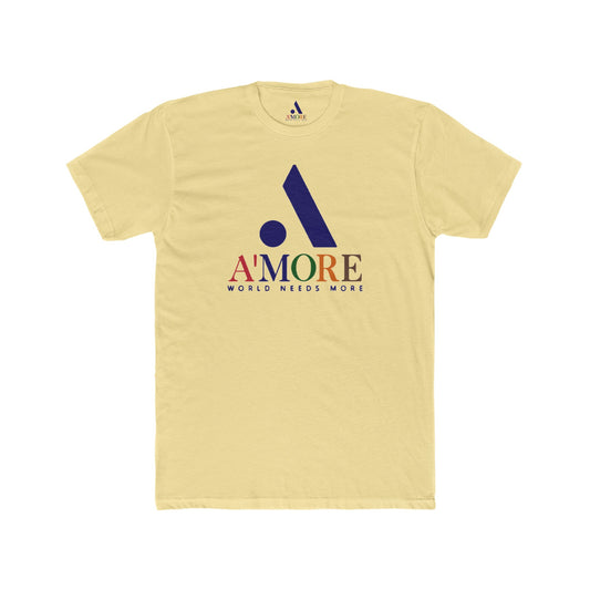 A'MORE WORLD NEEDS MORE (jumbo Logo)unisex Cotton Crew Tee